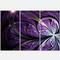 Designart - Glittering Purple Fractal Flower - Floral Canvas Art Print